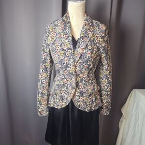 Daughters of the Liberation Floral Blazer Jacket Women 6 Tailored